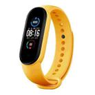 Original Xiaomi Solid-Color TPU Watch Band for Xiaomi Mi Band 5 / 6 Length: 25.5cm(Yellow) - 1