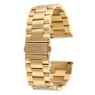 For Fitbit Blaze Smart Watch Butterfly Buckle 3 Beads Stainless Steel Watchband(Gold) - 1