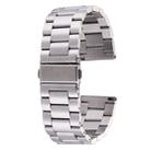 For Fitbit Blaze Smart Watch Butterfly Buckle 3 Beads Stainless Steel Watchband(Silver) - 1