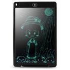 Portable 12 inch LCD Writing Tablet Drawing Graffiti Electronic Handwriting Pad Message Graphics Board Draft Paper with Writing Pen(Black) - 2