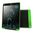 Portable 12 inch LCD Writing Tablet Drawing Graffiti Electronic Handwriting Pad Message Graphics Board Draft Paper with Writing Pen(Green) - 1