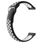 Double Color Watch Band for Galaxy S3 Ticwatch Pro(Black White) - 1