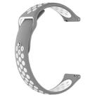 Double Color Watch Band for Galaxy S3 Ticwatch Pro(Grey White) - 1
