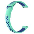 Double Color Watch Band for Galaxy S3 Ticwatch Pro(Cyan) - 1