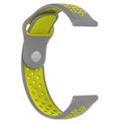 Double Color Watch Band for Galaxy S3 Ticwatch Pro(Yellow + Grey) - 2