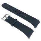 Solid Color Leather Watch Band for Galaxy Gear Fit2 R360 (Grey) - 1