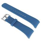 Solid Color Leather Watch Band for Galaxy Gear Fit2 R360 (Navy Blue) - 1
