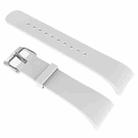 Solid Color Leather Watch Band for Galaxy Gear Fit2 R360 (White) - 1