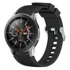 Vertical Grain Watch Band for Galaxy Watch 46mm(Black) - 1