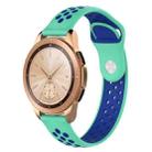 Double Color Watch Band for Galaxy Watch 42mm(Cyan) - 1