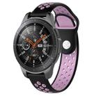 Double Color Watch Band for Galaxy Watch 46mm(Black Pink) - 1