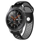 Double Color Watch Band for Galaxy Watch 46mm(Black Grey) - 1