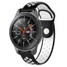 Double Color Watch Band for Galaxy Watch 46mm(Black White) - 1