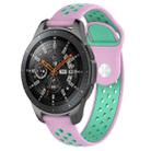 Double Color Watch Band for Galaxy Watch 46mm(Mint Green + Light Pink) - 1