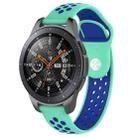 Double Color Watch Band for Galaxy Watch 46mm(Cyan) - 1