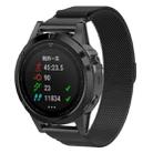 For Garmin Fenix 7X Milanese Watch Band (Black) - 1