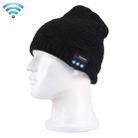 Square Textured Knitted Bluetooth Headset Warm Winter Hat with Mic for Boy & Girl & Adults(Black) - 1