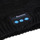 Square Textured Knitted Bluetooth Headset Warm Winter Hat with Mic for Boy & Girl & Adults(Black) - 5