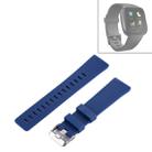 For Fitbit Versa / Versa 2 Simple Fashion Silicone Watch Band(Dark Blue) - 1