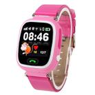 OBTNL B11 GSM GPRS GPS Locator Anti-Lost Smart Watch Tracker for iOS / Android, Leather or Plastic Band Random Delivery(Pink) - 1