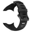 For Sunnto Core Series Square Steel Buckle Silicone TPU Watch Band(Black) - 1