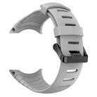 For Sunnto Core Series Square Steel Buckle Silicone TPU Watch Band(Grey) - 1