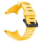 For Sunnto Core Series Square Steel Buckle Silicone TPU Watch Band(Yellow) - 1