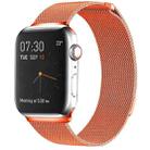 Milanese Loop Magnetic Stainless Steel Watch Band for Apple Watch Series 9&8&7 41mm / SE 3&SE 2&6&SE&5&4 40mm / 3&2&1 38mm(Orange) - 1
