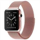 Milanese Loop Magnetic Stainless Steel Watch Band for Apple Watch Series 9&8&7 41mm / SE 3&SE 2&6&SE&5&4 40mm / 3&2&1 38mm(Rose Pink) - 1