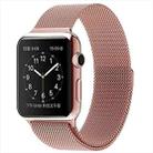 Milanese Loop Magnetic Stainless Steel Watch Band for Apple Watch Ultra 49mm&Watch Ultra 2 49mm / Series 9&8&7 45mm / SE 3&SE 2&6&SE&5&4 44mm / 3&2&1 42mm(Rose Pink) - 1