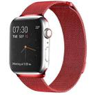 Milanese Loop Magnetic Stainless Steel Watch Band for Apple Watch Ultra 49mm&Watch Ultra 2 49mm / Series 10 46mm / 9&8&7 45mm / SE 3&SE 2&6&SE&5&4 44mm / 3&2&1 42mm(Red) - 1