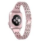 Colorful Diamond Stainless Steel Watch Band for Apple Watch Series 7 41mm / 6 & SE & 5 & 4 40mm / 3 & 2 & 1 38mm(Rose Gold) - 1