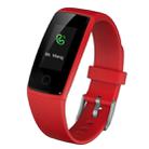 V10 0.96 inch Bluetooth Smart Bracelet, IP67 Waterproof,  Pedometer / Female Physiology Reminder / Heart Rate Monitor / Blood Pressure Monitor /  Sleep Monitor, Compatible with Android and iOS Phones (Red) - 1