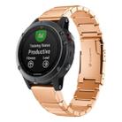 Quick Dismantling Steel Watch Band for Garmin Fenix 5X 26mm(Rose Gold) - 1