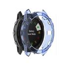 For Garmin Fenix 6X TPU Half Coverage Smart Watch Protevtice Case(Blue) - 1