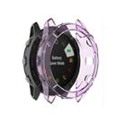 For Garmin Fenix 6X TPU Half Coverage Smart Watch Protevtice Case(Purple) - 1