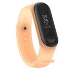 Colorful Translucent Silicone Wrist Strap Watch Band for Xiaomi Mi Band 3 & 4(Orange) - 1
