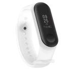 Colorful Translucent Silicone Wrist Strap Watch Band for Xiaomi Mi Band 3 & 4(White) - 1