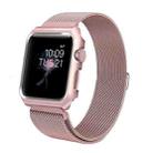 For Apple Watch Series 3 & 2 & 1 38mm Milanese Loop Simple Fashion Metal Watch Band(Rose Gold) - 1
