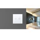 86mm 2 Gang Tempered Glass Panel Wall Switch Smart Home Light Touch Switch with RF433 Remote Controller, AC 110V-240V(Black) - 8