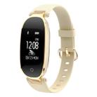 S3 0.96 inch OLED Display Bluetooth Sports Smart Bracelet, IP67 Waterproof, Support Heart Rate Monitor / GPS Trajectory / Pedometer / Calls Remind / Sedentary Reminder / Remote Capture / Distance, Compatible with Android and iOS Phones(Gold) - 1
