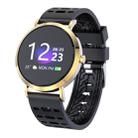 CV08C 1.0 inch TFT Color Screen Silicone Watch Band Smart Bracelet, Support Call Reminder/ Heart Rate Monitoring /Blood Pressure Monitoring/ Sleep Monitoring/Blood Oxygen Monitoring (Black Gold) - 1