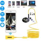 1200P HD Pixels WiFi Endoscope Snake Tube Inspection Camera with 8 LED, Waterproof IP68, Lens Diameter: 8mm, Length: 2m, Hard Line(Yellow) - 1