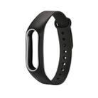 For Xiaomi Mi Band 2 Colorful Silicone Watch Band Host not Included(Black) - 1