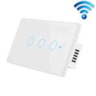 TC120 Wifi Smart Light Switch Glass Screen Touch Panel Voice Control Wireless Wall Switch Work with Alexa Echo / Google Home (White) - 1