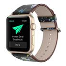 For Apple Watch Ultra 49mm&Watch Ultra 2 49mm / Series 9&8&7 45mm / SE 3&SE 2&6&SE&5&4 44mm / 3&2&1 42mm Fashion Pastoralism Style Little Floral Pattern Women Watch Leather Watch Band - 1