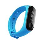 Silicone Watch Band for Xiaomi Mi Band 3(Blue) - 2