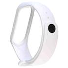 2 in 1 Silicone Watch Band with TPU Screen Film for Xiaomi Mi Band 3(White) - 4