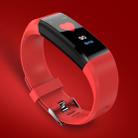 115Plus 0.96 inches OLED Color Screen Smart Bracelet,Support Call Reminder /Heart Rate Monitoring /Blood Pressure Monitoring /Sleep Monitoring /Sedentary Remind(Red) - 1