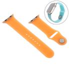 Pure Color Silicone Wrist Strap Watchband for Apple Watch Series 7 45mm / 6 & SE & 5 & 4 44mm / 3 & 2 & 1 42mm(Orange) - 1